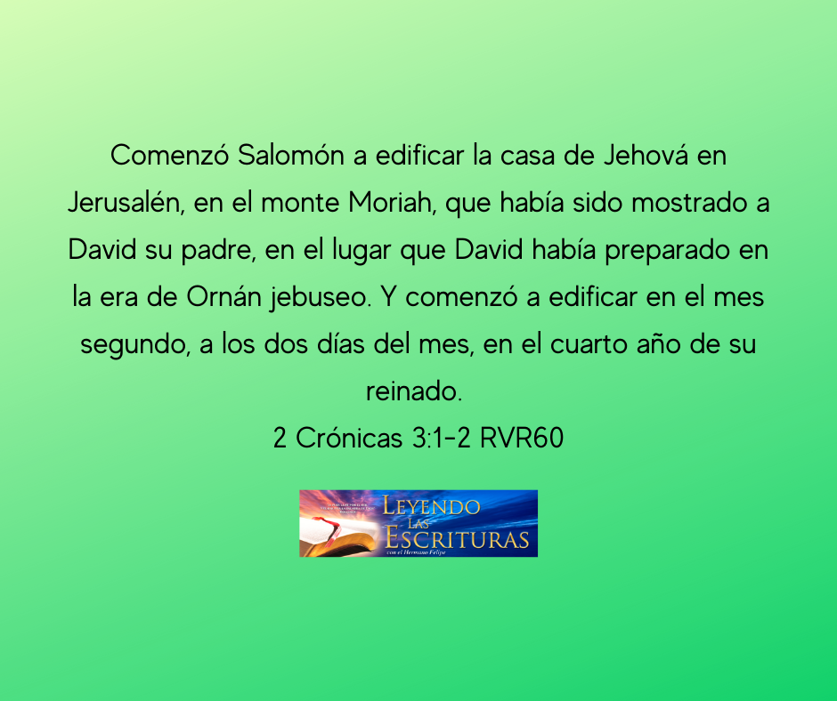 Salomon began to build the house of Jehovah in Jerusalem